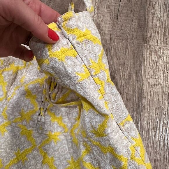 Diane Von Furstenberg Women's Luxe Lace Up Henna Diamonds Dress Yellow Size 6 - Picture 11 of 16